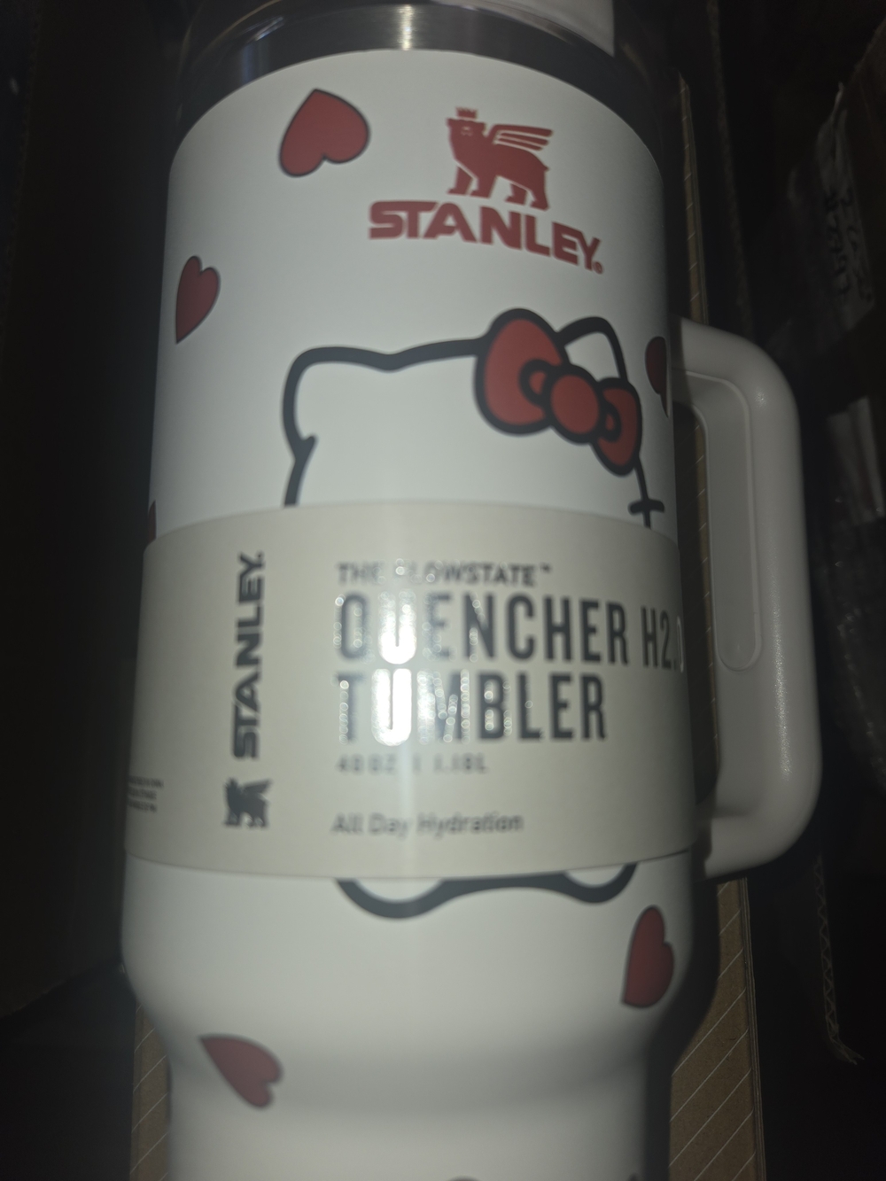 Stanley White & Red Hello Kitty Quencher Tumbler